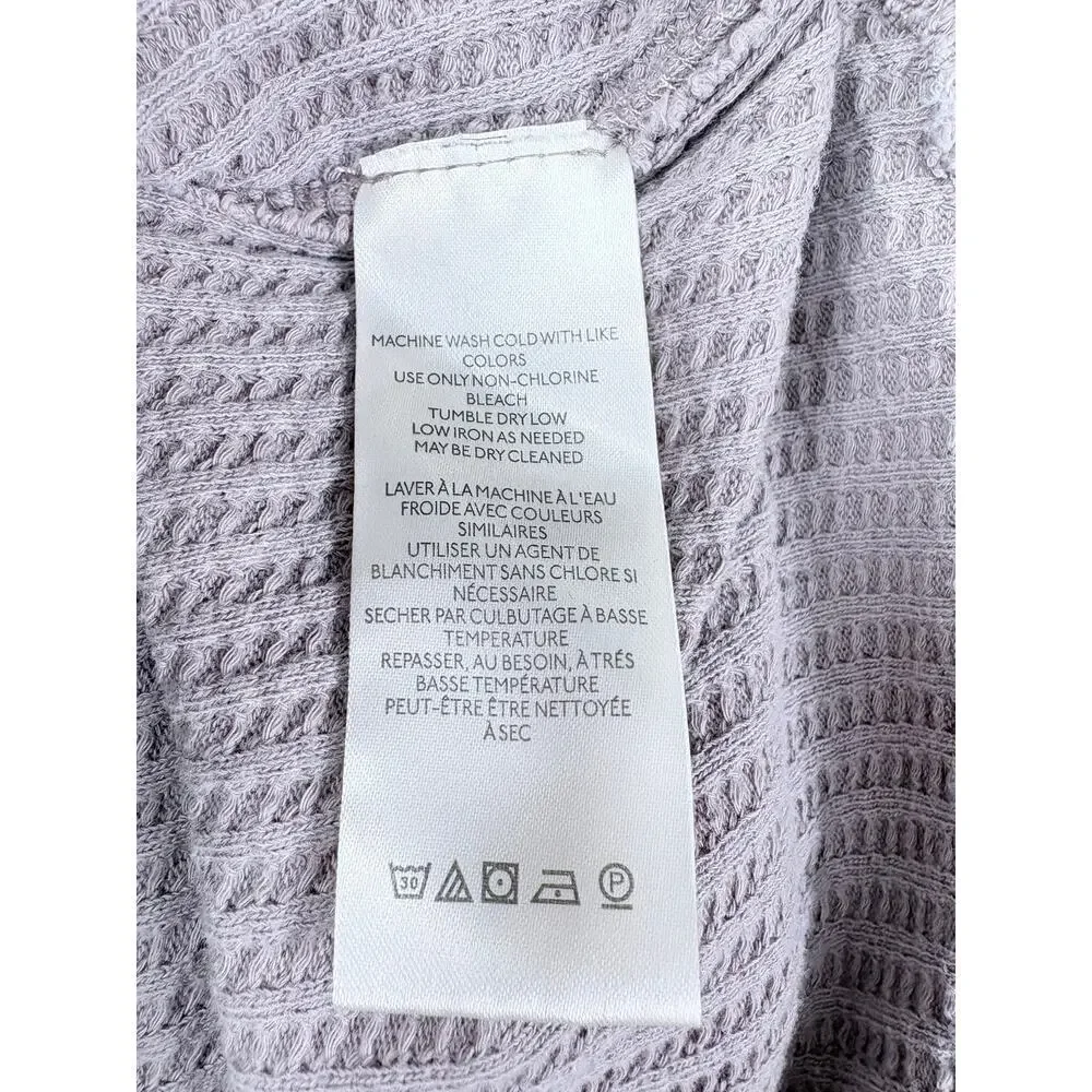 Free People We The Free Waffle Knit Thermal Top Taupe Minimalist Boho Coastal T